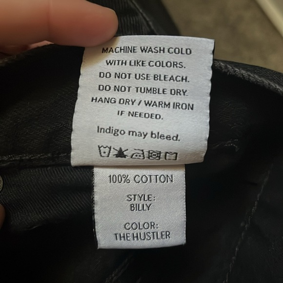 Boyish Denim The Billy High Rise Skinny Straight Jeans in Black (RAW HEM) - Picture 8 of 8